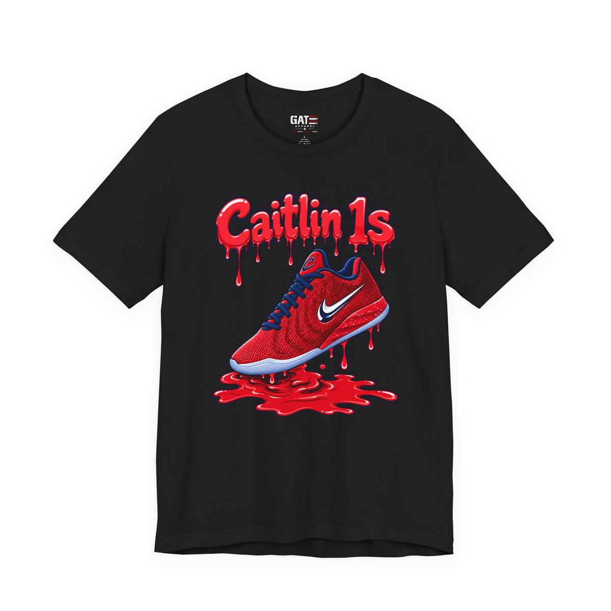 Caitlin Clark Caitlin 1s USA Reds Paint Sneaker Shirt