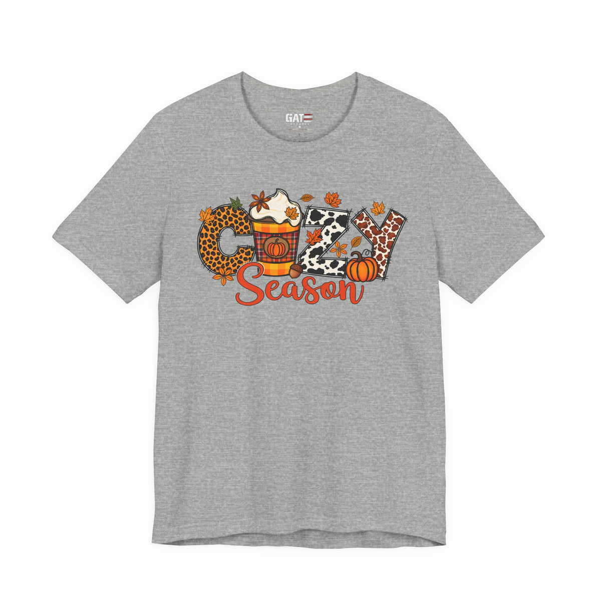 Cozy Season Fall Winter Coffee Shirt - product mockup view 3
