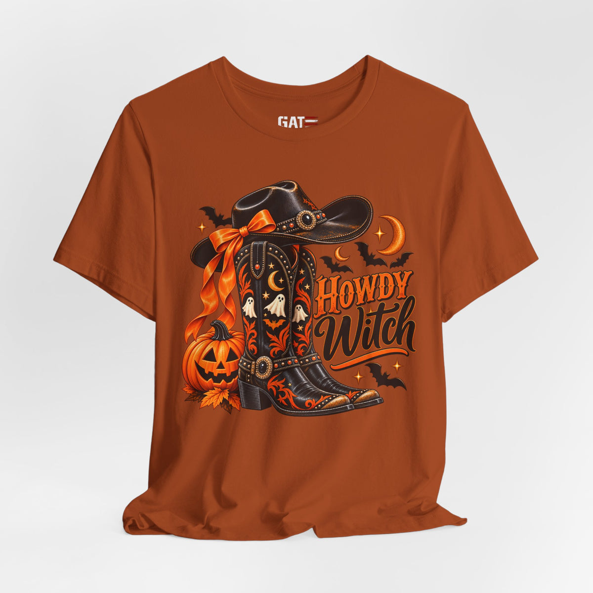 Howdy Witch Halloween Shirt | Western Cowboy Pumpkin Tee