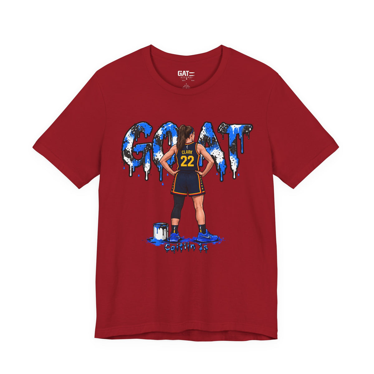 Caitlin Clark Caitlin 1s GOAT Blue Paint Sneaker Shirt
