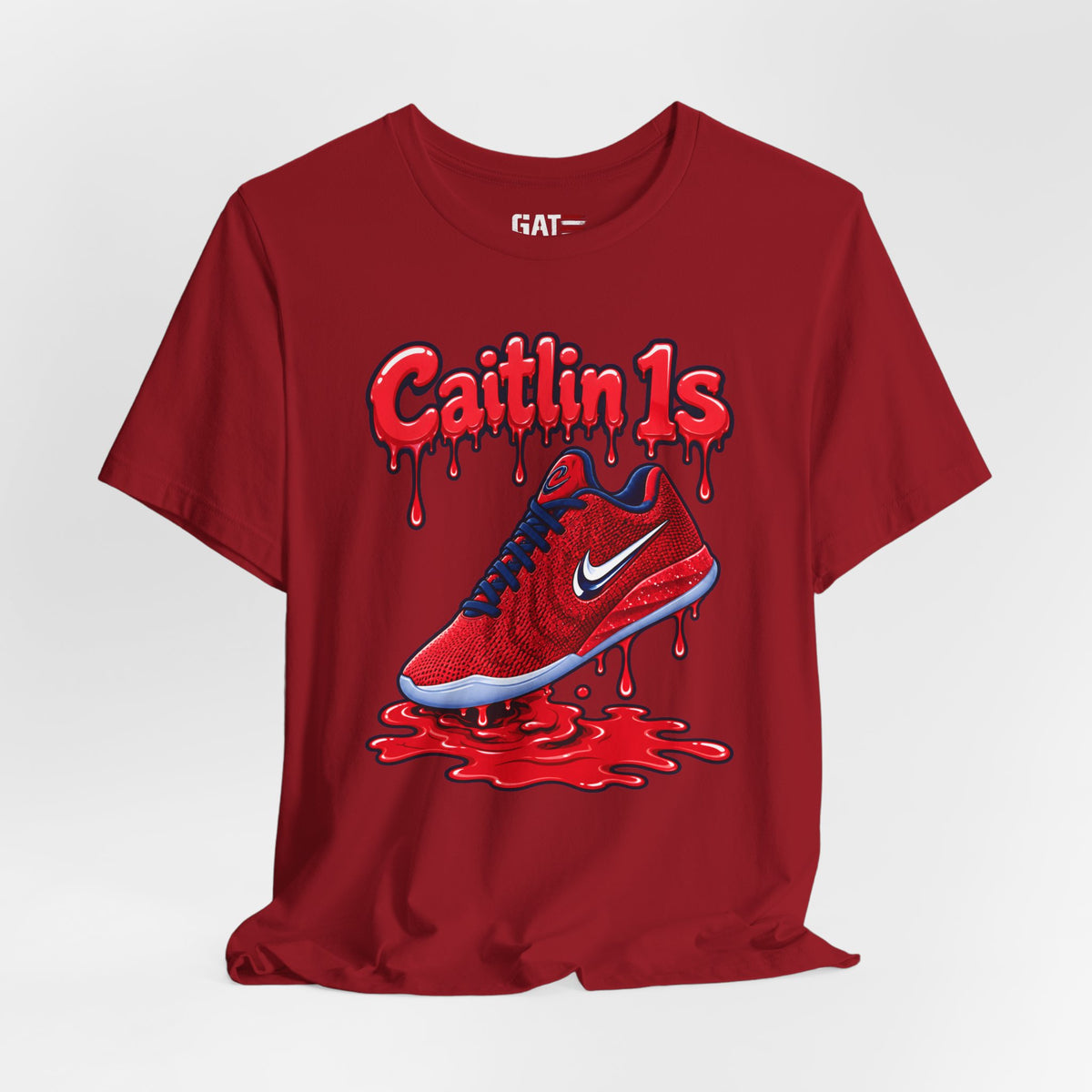 Caitlin Clark Caitlin 1s USA Reds Paint Sneaker Shirt