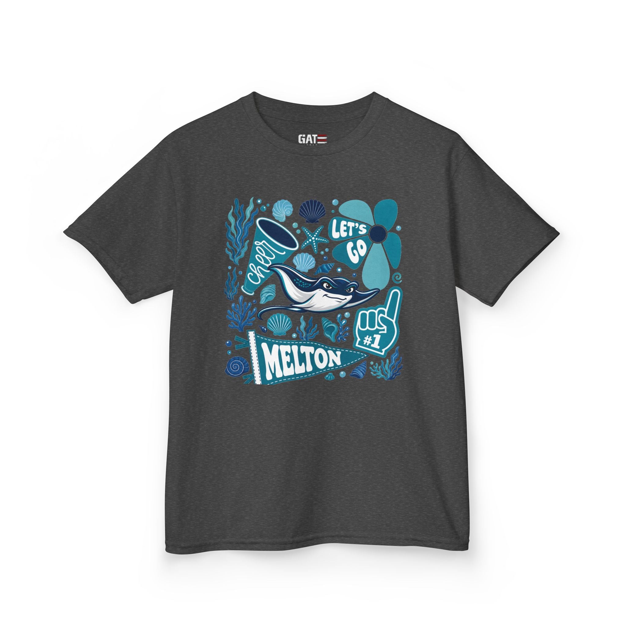Melton Kids Tee — Blue Ocean Surf Graphic "Melton"