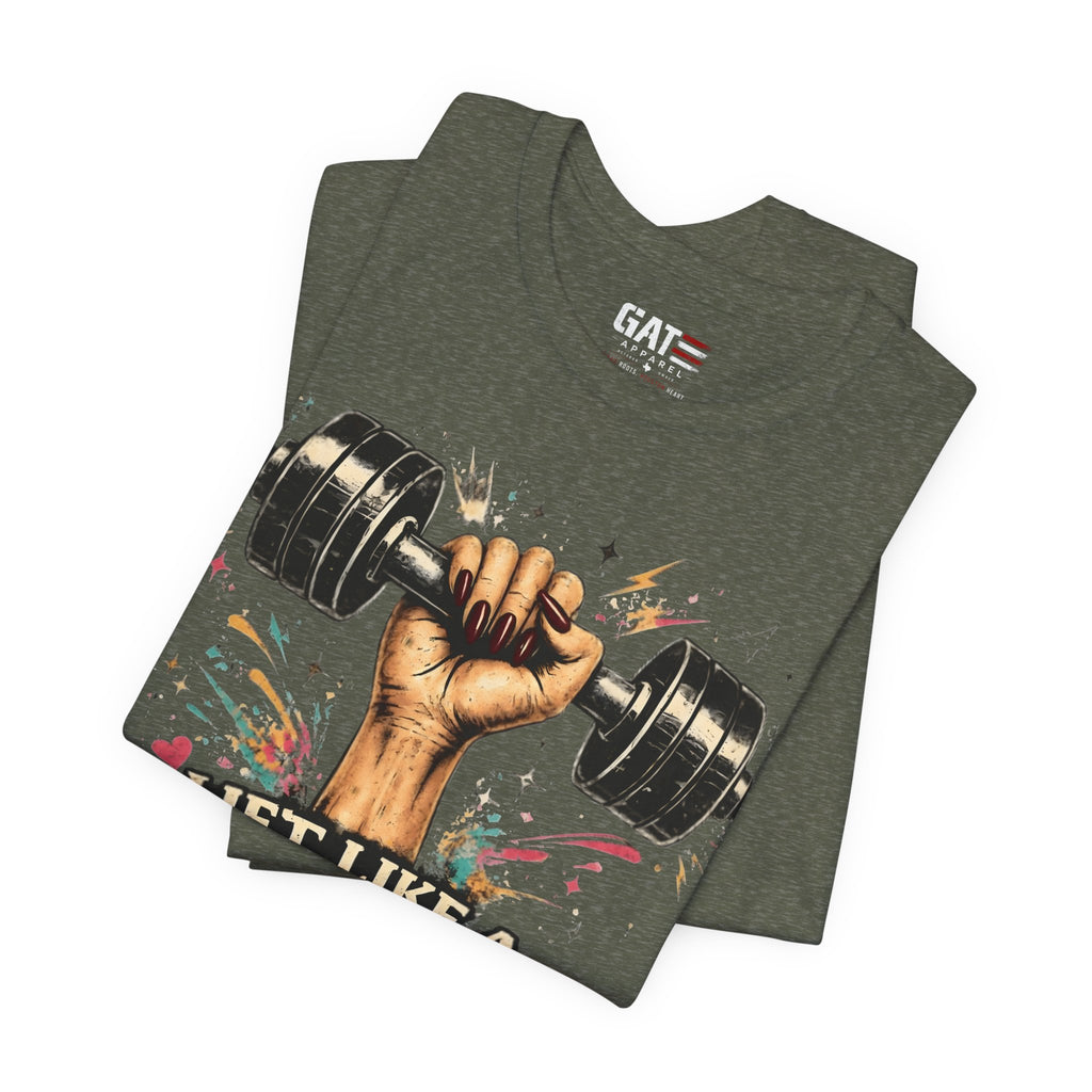 Lift Like A Girl Shirt, Women's Gym Shirt, Weightlifting Tee, Cute Fitness Shirt, Workout Gift for Women