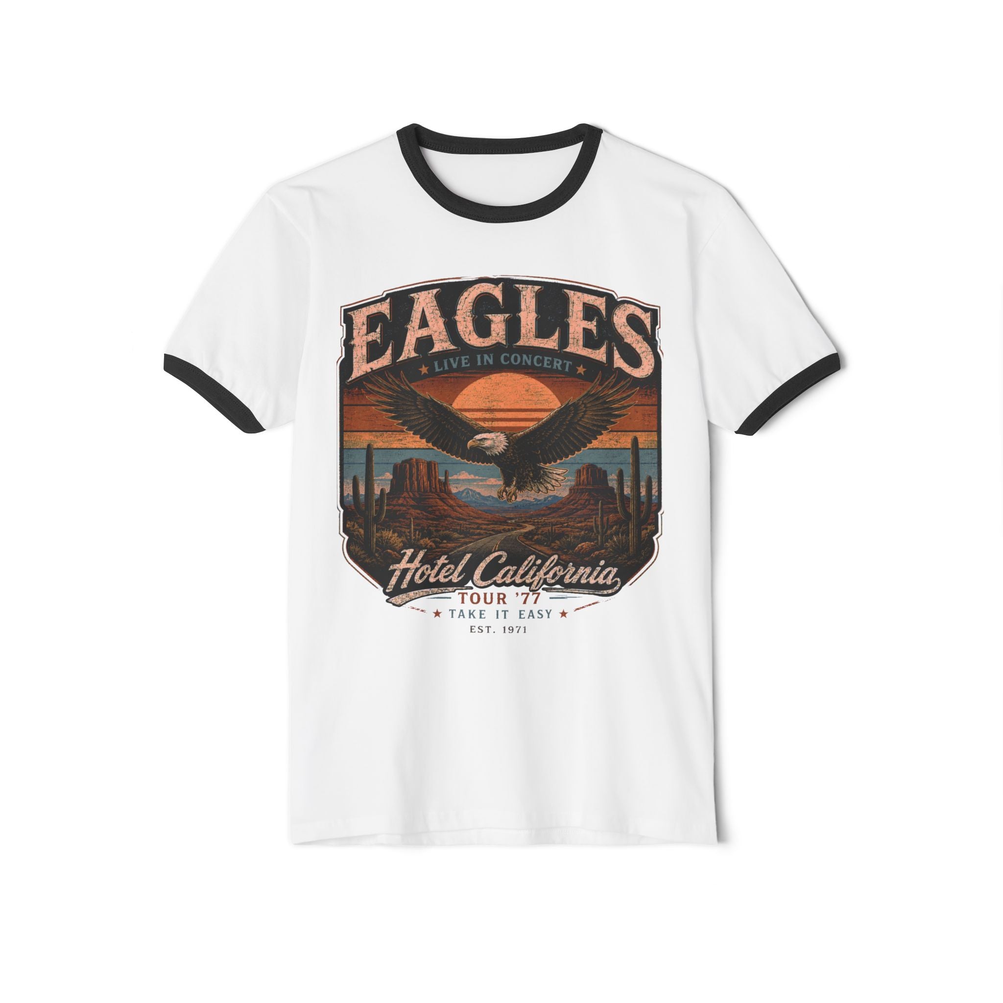 Eagles 'Hotel California' Vintage Tour Ringer Tee
