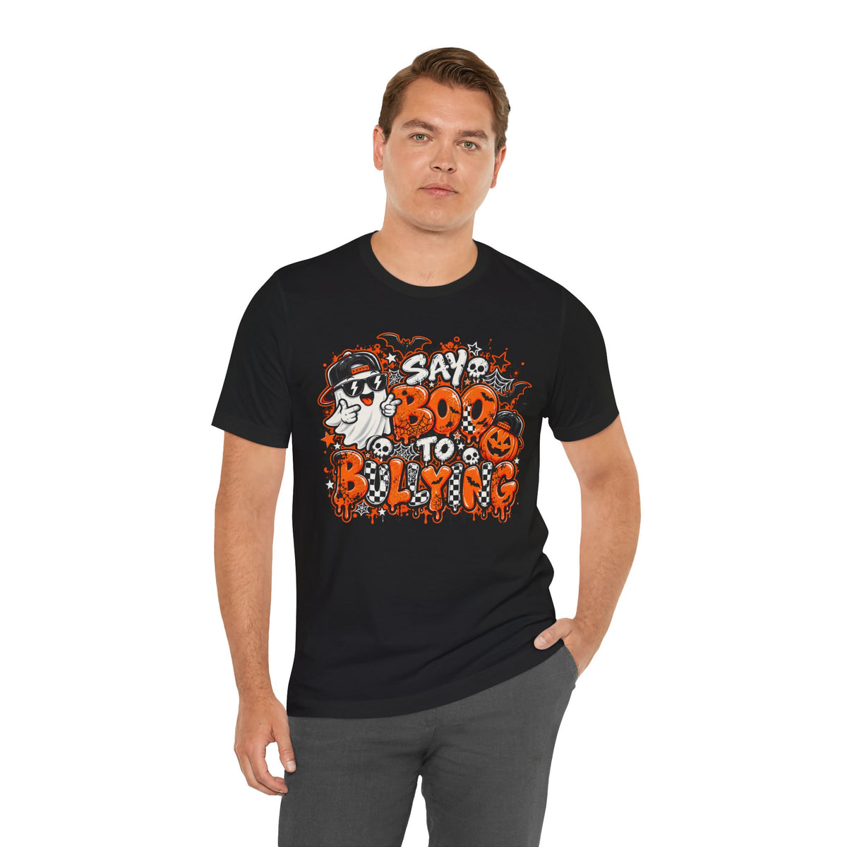 Anti-Bullying Teacher Shirt – Say Boo to Bullying Halloween Tee – product photo