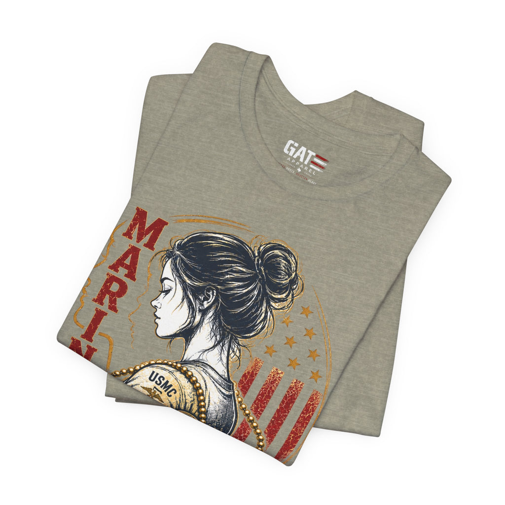Female Marine Vet T‑Shirt – "Once a Marine, Always a Marine" Patriotic Female Veteran Tee
