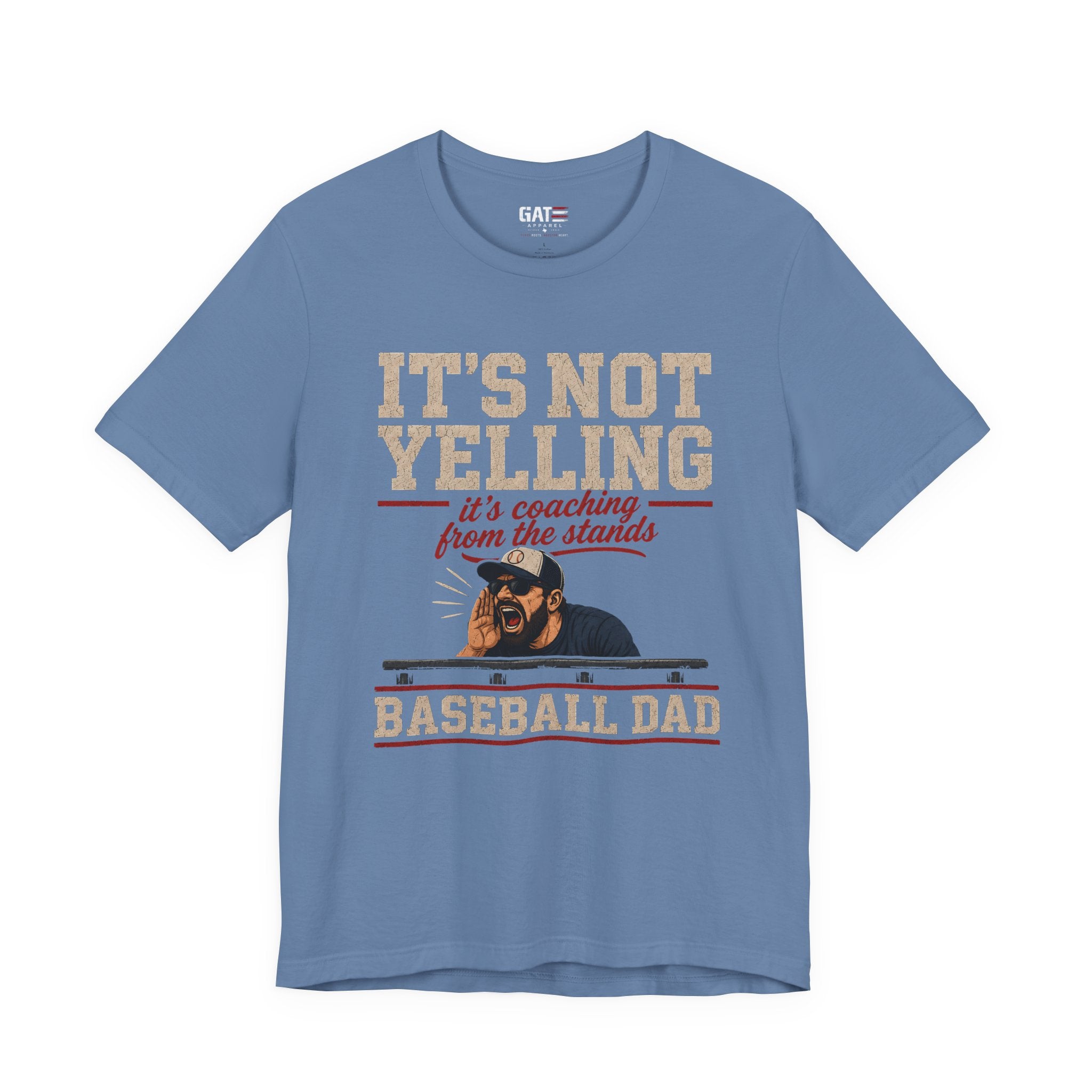 It's Not Yelling It's Coaching From The Stands Baseball Dad Shirt, Funny Baseball Dad Tee, Travel Ball Dad Gift Father's Day