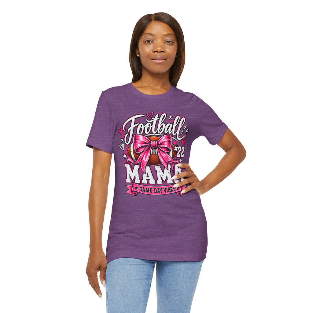 Football Mom Personalized Shirt Custom Player Name Number Helmet Game Day Tee