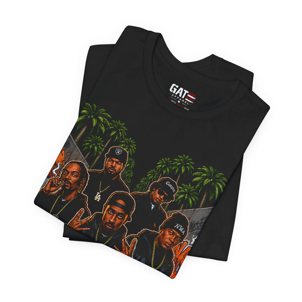 West Coast Rap Crew T-Shirt — Vintage Hip Hop Graphic Tee