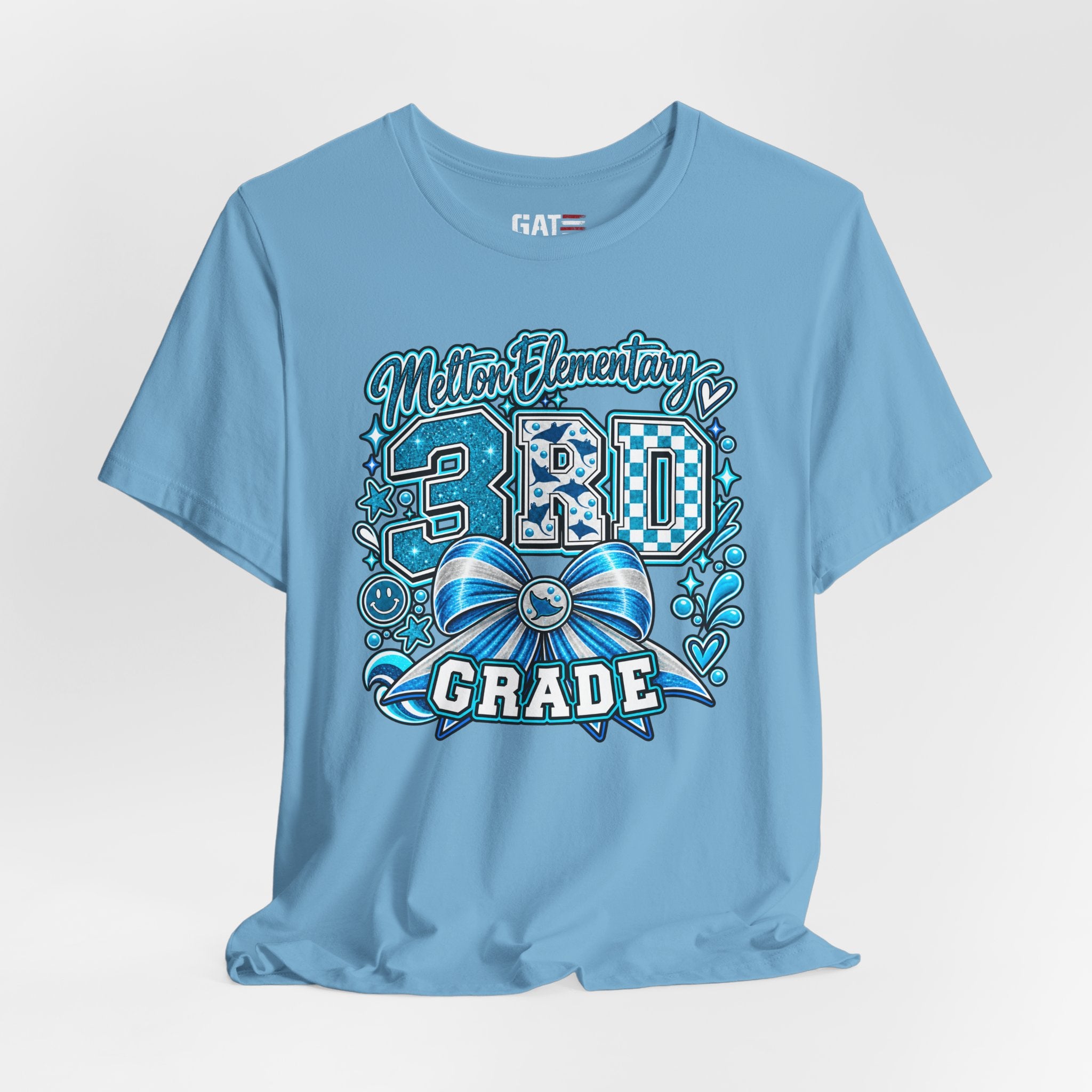 Melton 3rd Grade School T‑Shirt — Bow Design