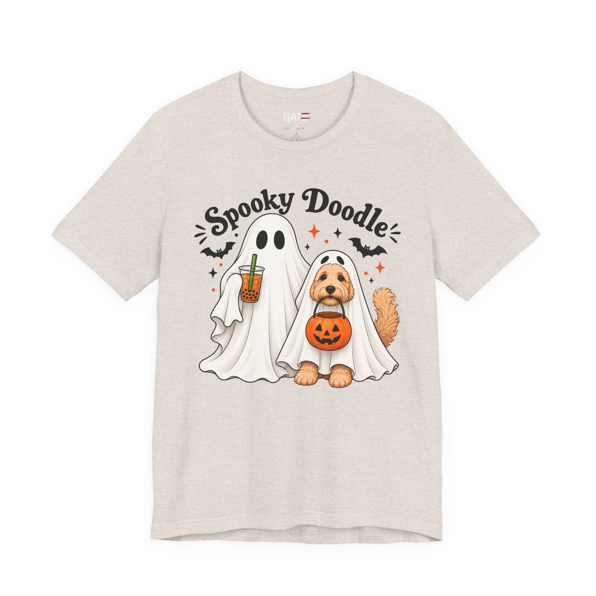 Spooky Doodle Halloween T-Shirt — Ghost & Doodle Dog Pumpkin Costume