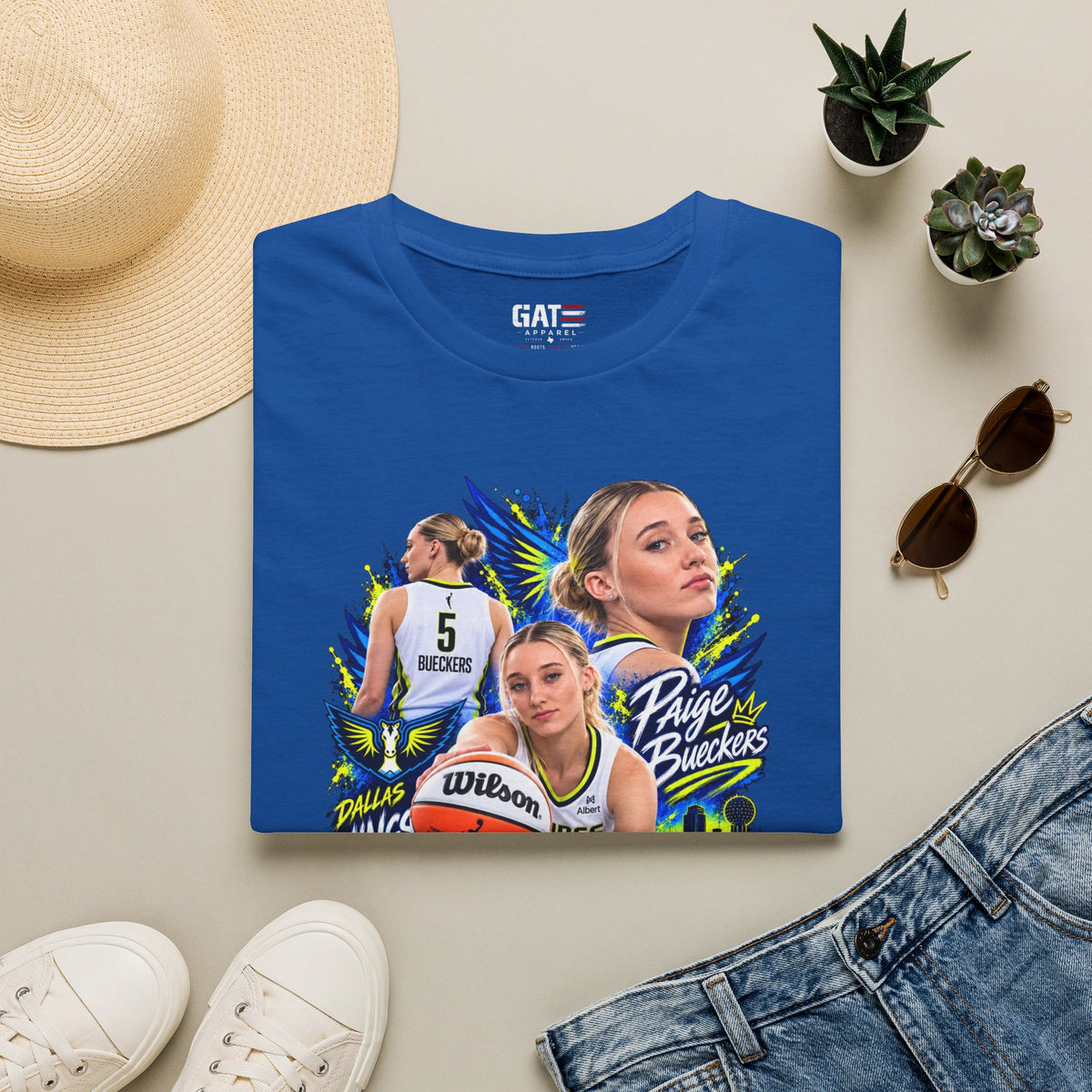 Paige Bueckers Dallas Wings Triple Threat Shirt WNBA Basketball Graphic Tee