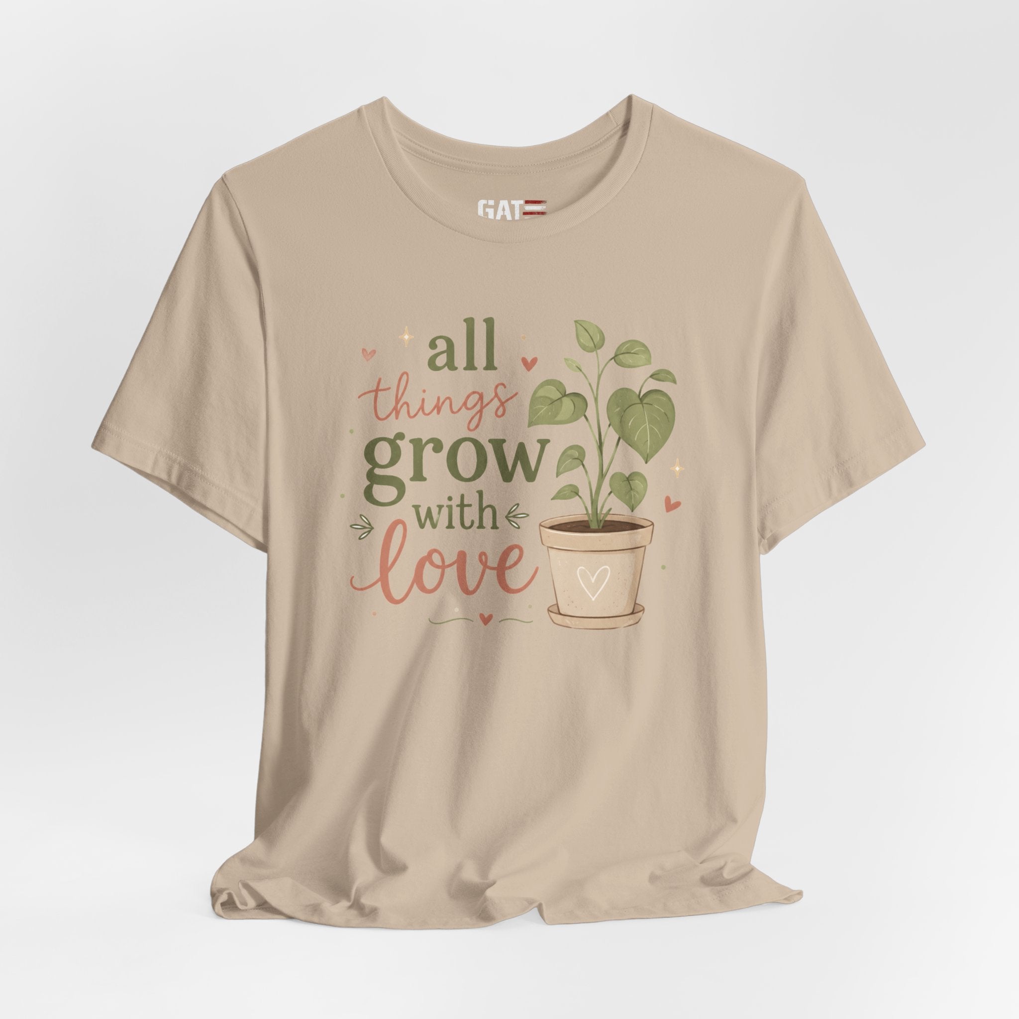 Plant Lover Shirt, All Things Grow With Love Shirt, Gardening Shirt, Botanical Tee, Plant Mom Gift, Flower Lover