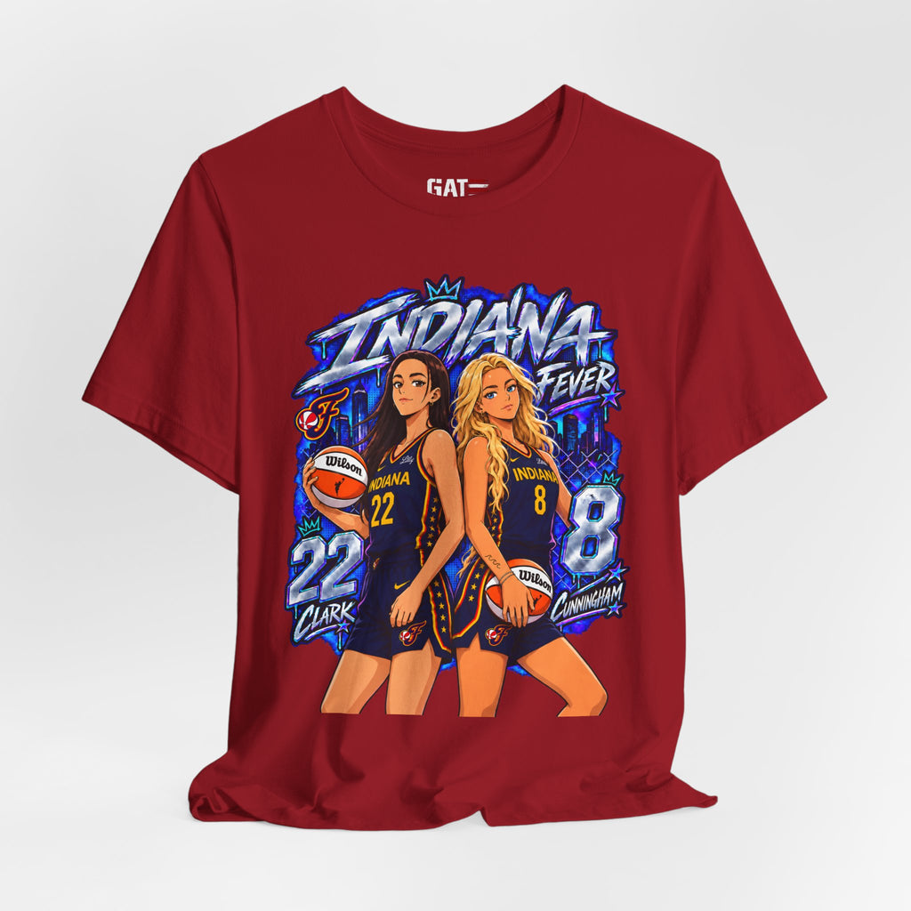 Caitlin Clark Sophie Cunningham Indiana Fever Anime Shirt WNBA Basketball Tee