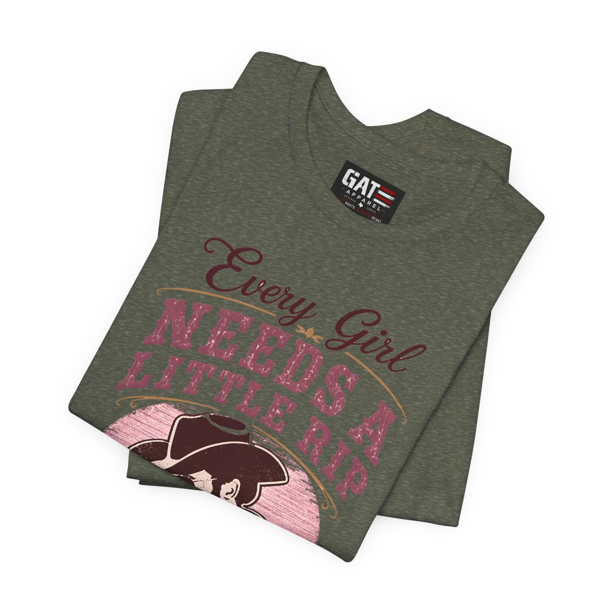 Every Girl Needs A Little Rip In Their Jeans Pink Text Shirt | Dutton Ranch| Yellowstone Inspire Shirt