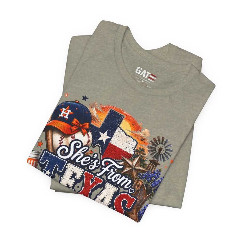 She's From Texas T-Shirt — Texas Pride Graphic Tee