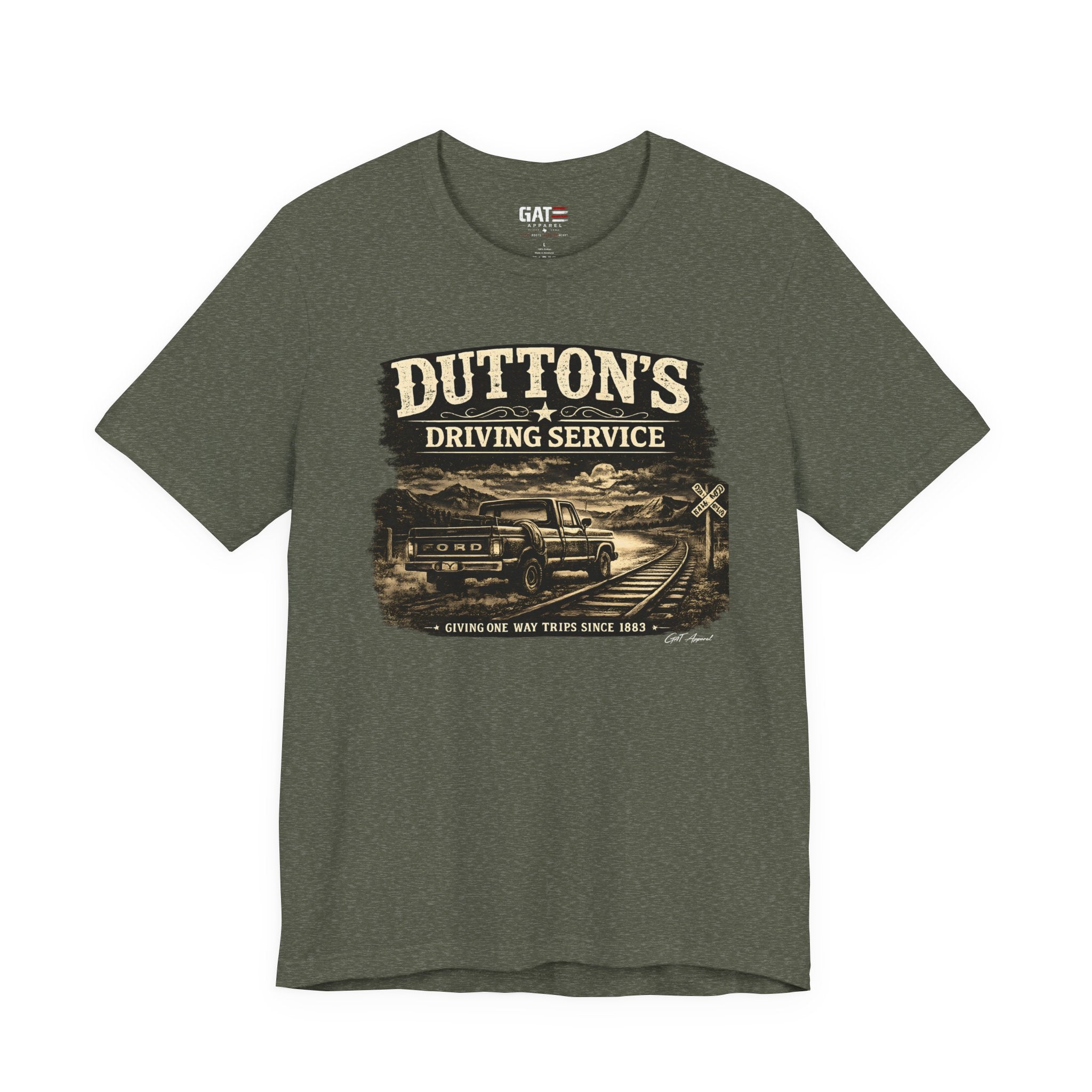 Dutton's Driving Service Shirt | Yellowstone Inspired VintageTee | Cowboy Ranch Graphic T-Shirt | Country Truck Shirt | Bella Canvas