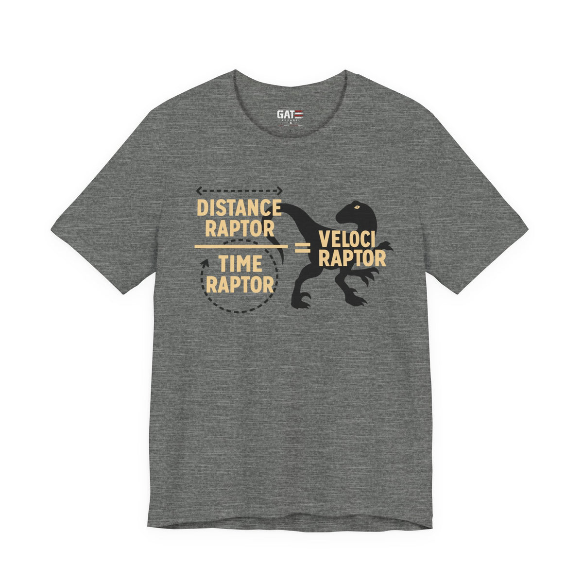 Velociraptor Distance Over Time Shirt | Funny Science Dinosaur Tee