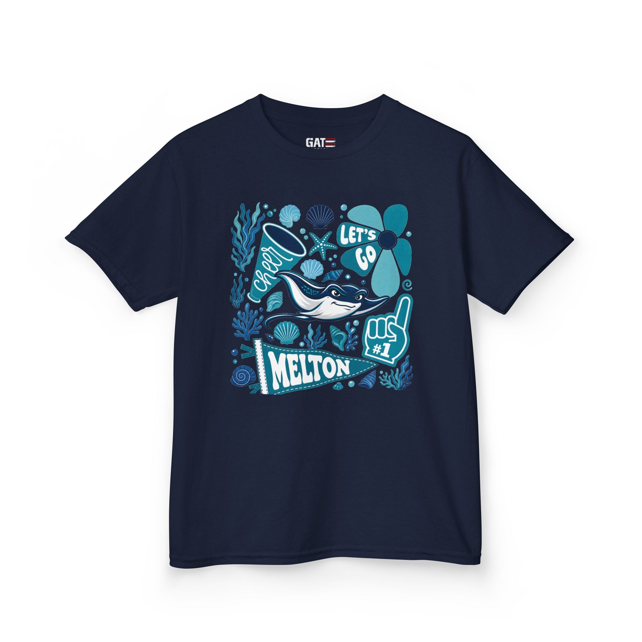 Melton Kids Tee — Blue Ocean Surf Graphic "Melton"
