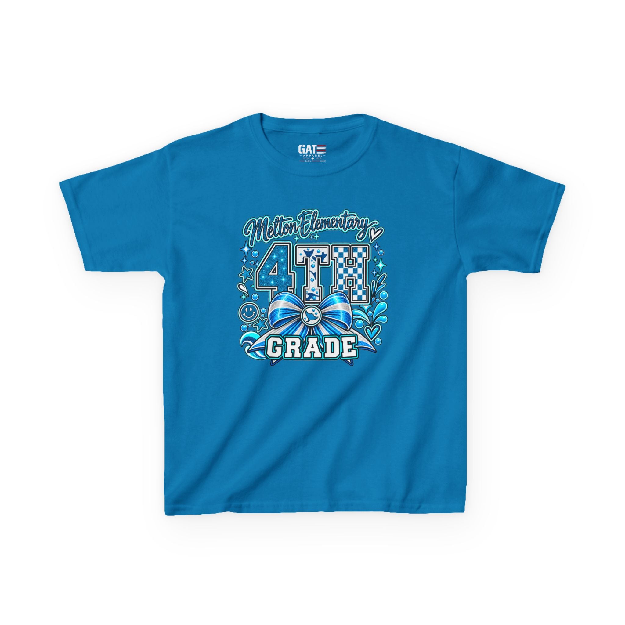 Melton 4th Grade Kids T‑Shirt — Ribbon Design