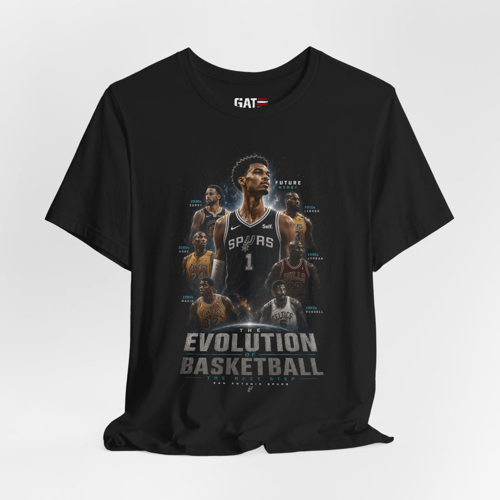 Wemby Evolution Basketball Tee | Spurs Victor Wembemyama Basketball Shirt