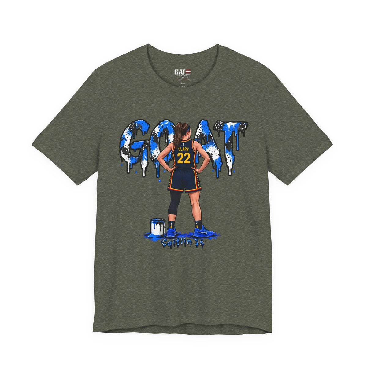 Caitlin Clark Caitlin 1s GOAT Blue Paint Sneaker Shirt