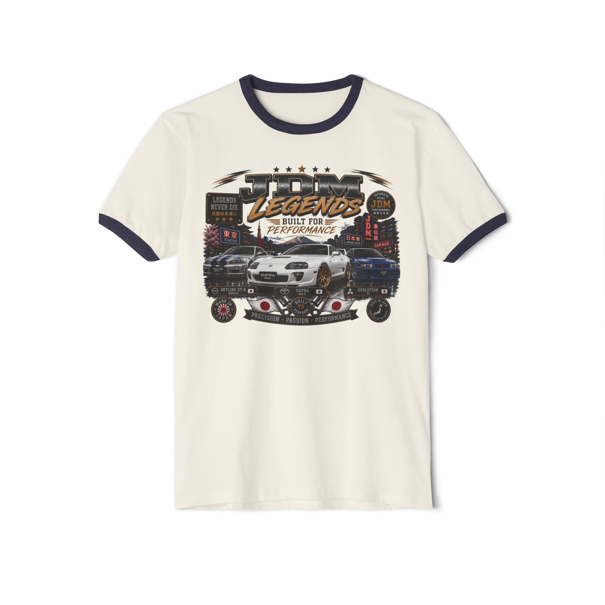 JDM Legends Toyota Supra MK4 Skyline GT-R Evo VI Vintage Graphic T-Shirt