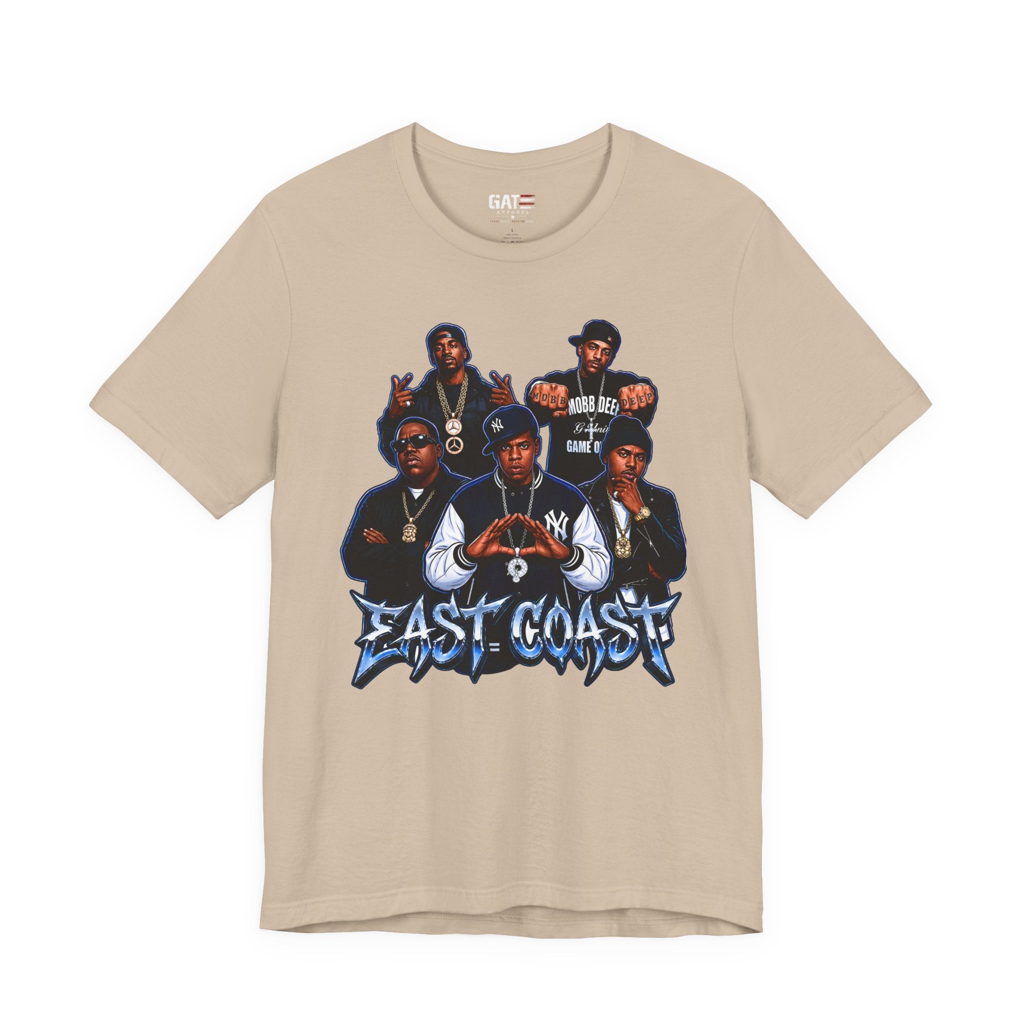 East Coast Hip Hop T-Shirt — 'East Coast' Vintage Rap Group Graphic Tee