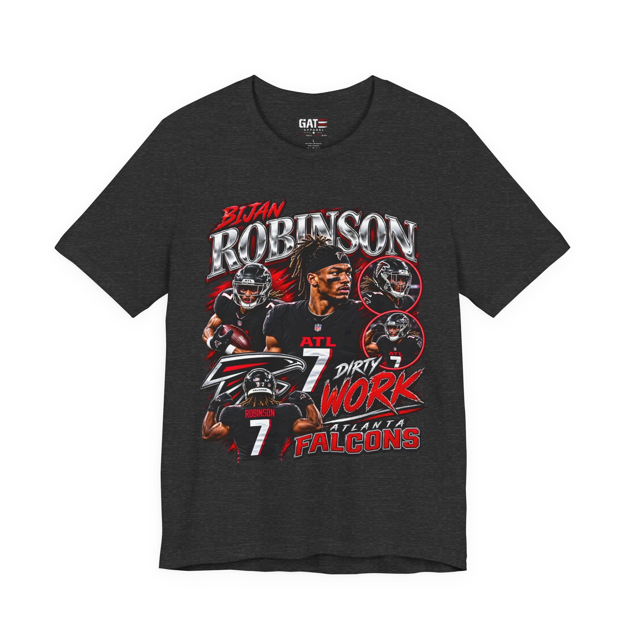 Bijan Robinson Atlanta Falcons Tee Retro Player Graphic T-Shirt
