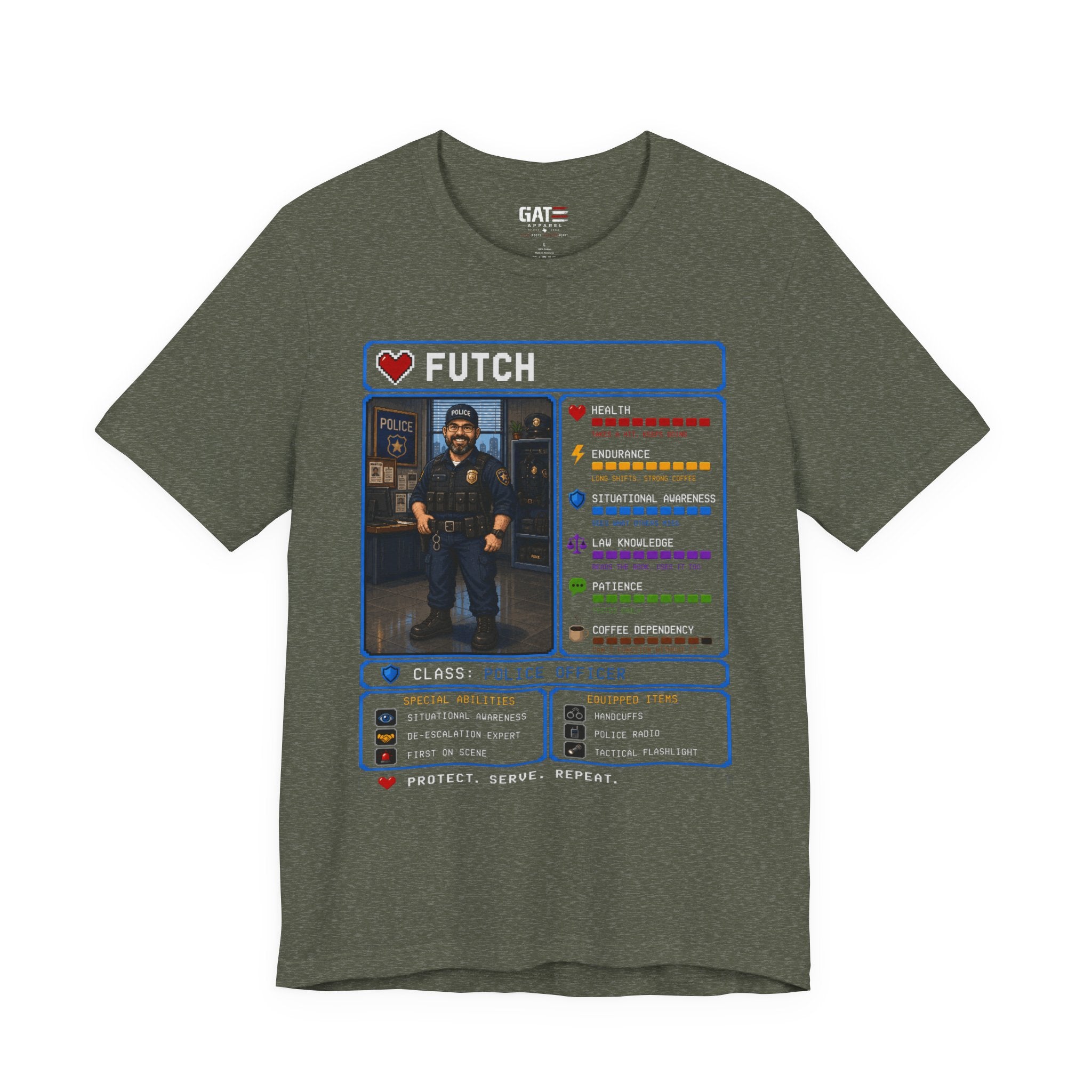 Custom Police Officer RPG Character Shirt | Personalized Law Enforcement Gift