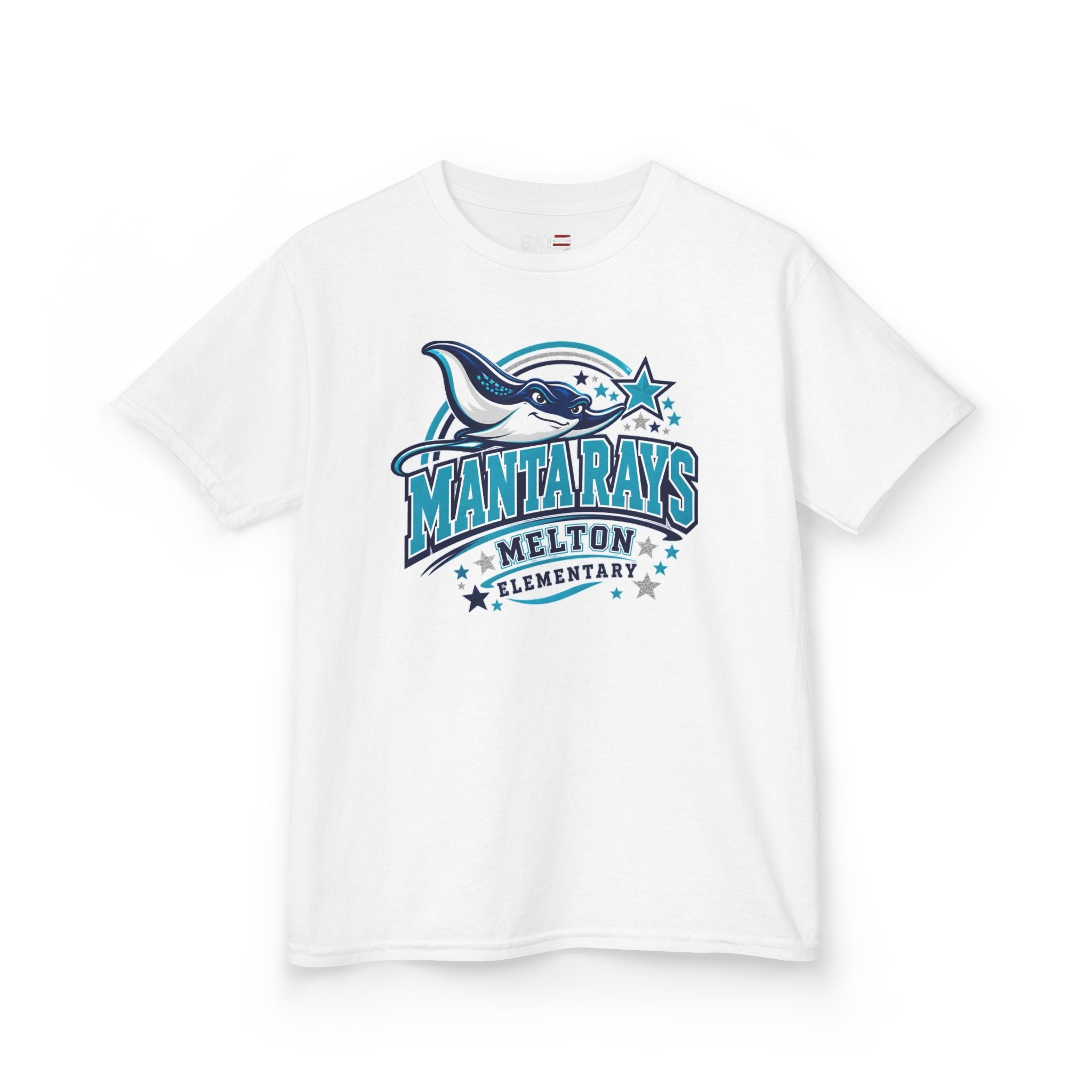 Melton Kids Tee Mantarays School T-Shirt — Melton Elementary Mascot Tee