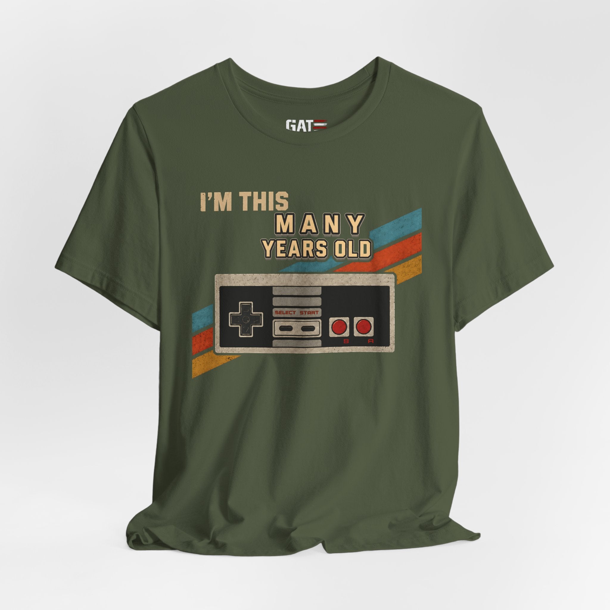 Retro Gaming Birthday Shirt, Gamer Gift for Men, I'm This Many Years Old Tee, 80s 90s Video Game Shirt, Classic Gamer Gift