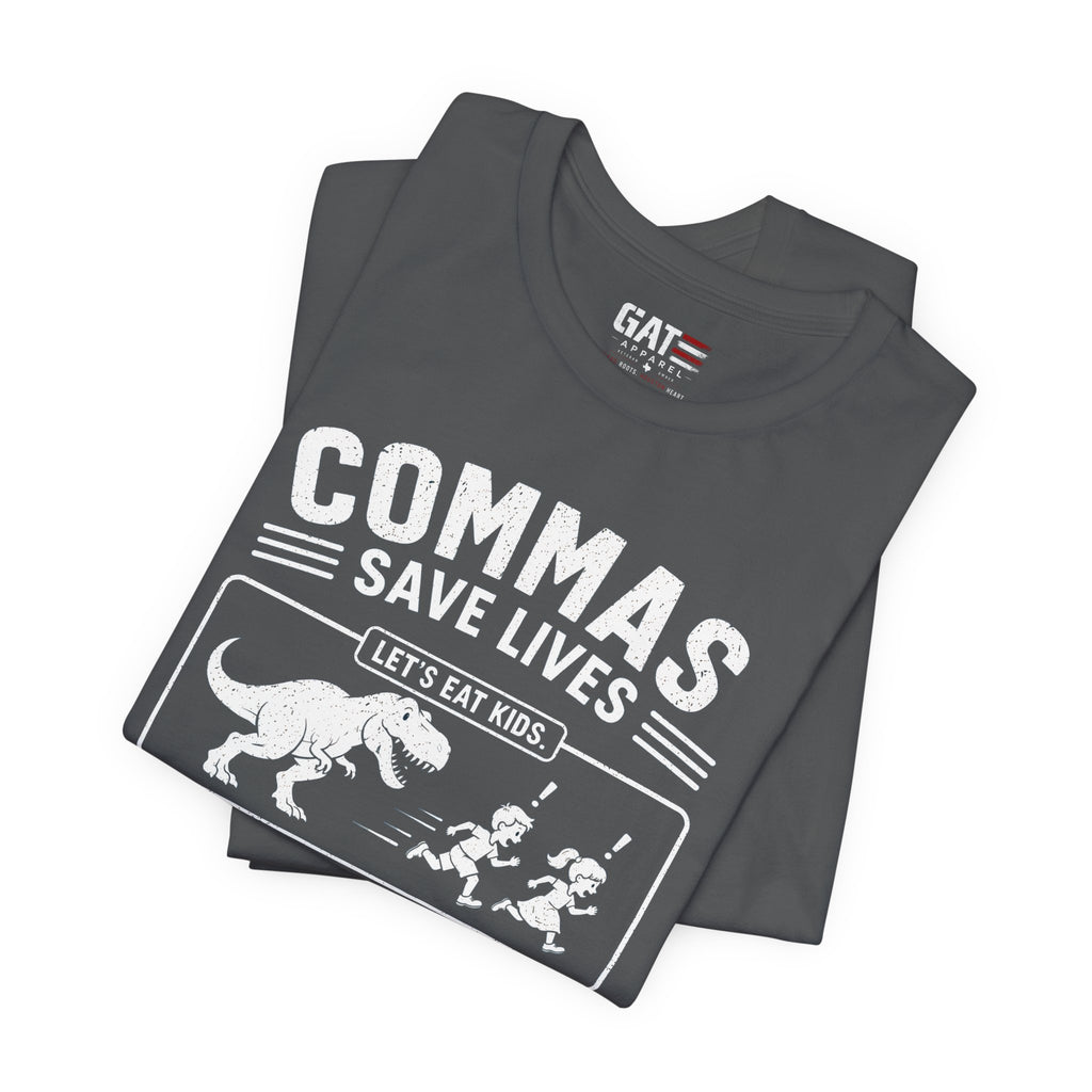 Funny Grammar Shirt, Commas Save Lives Shirt, Let's Eat Kids Tee, English Teacher Shirt, Punctuation Shirt, ELA Teacher Gift, Back to School