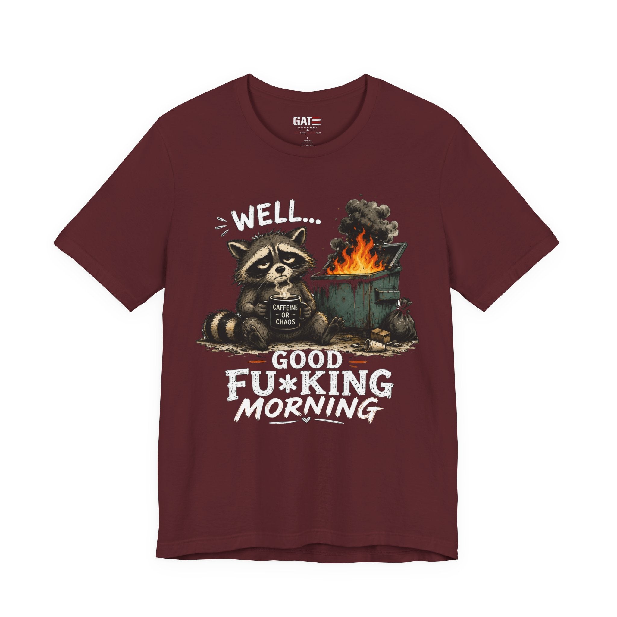 Funny Raccoon Shirt, Coffee Lover Shirt, Trash Panda Tee, Funny Animal Shirt, Sarcastic Shirt, Coffee Addict Gift, Unisex Graphic Tee