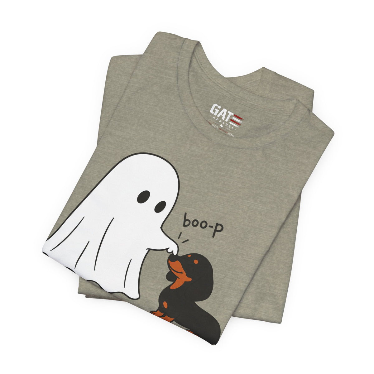 Halloween Ghost & Dachshund — "boo-p" Cute Dog Halloween T-Shirt