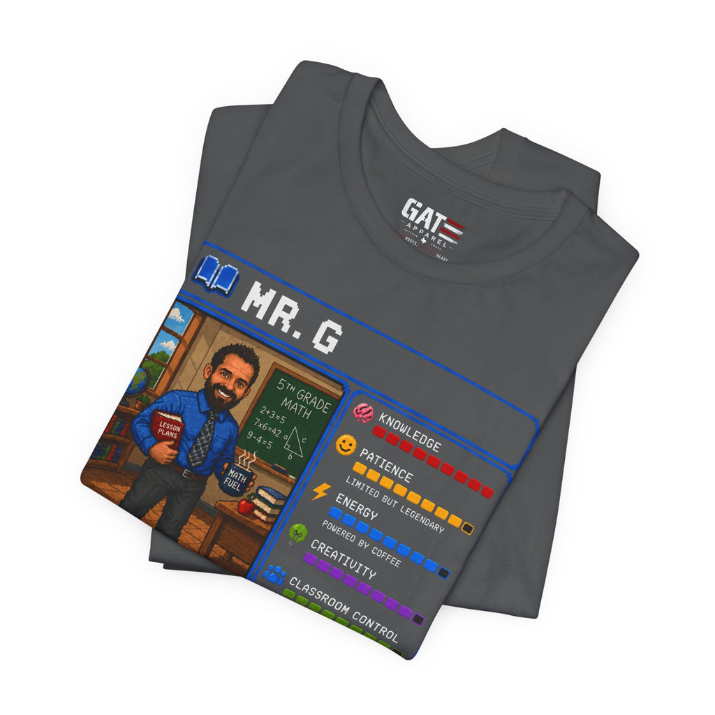 Custom Math Teacher RPG Character Shirt | Personalized Teacher Gift