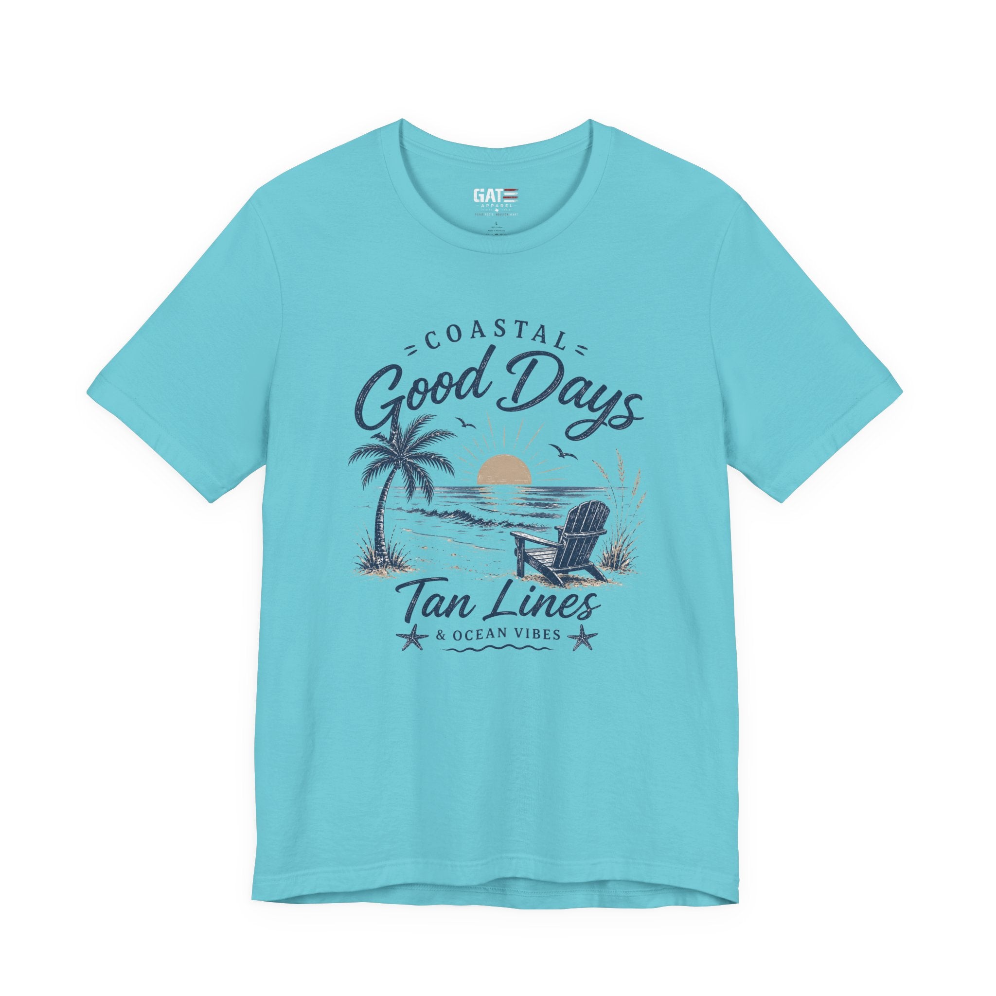 Coastal Good Days Tee — 'Tan Lines' Beach Sunset T-Shirt