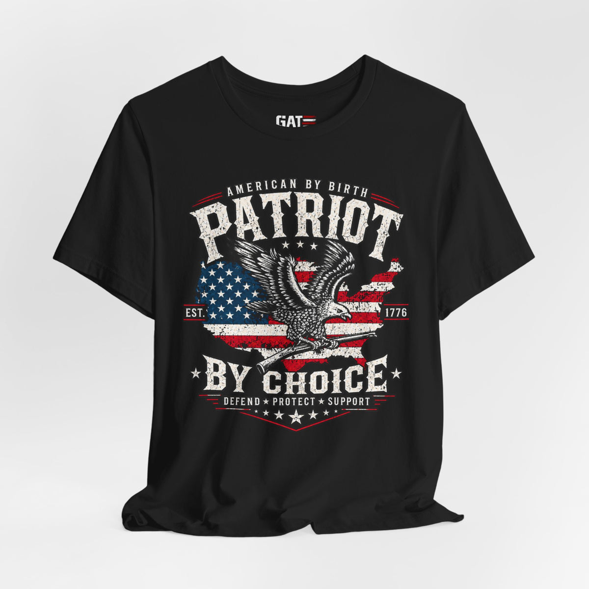 Patriot by Choice Shirt | American Flag Eagle Tee