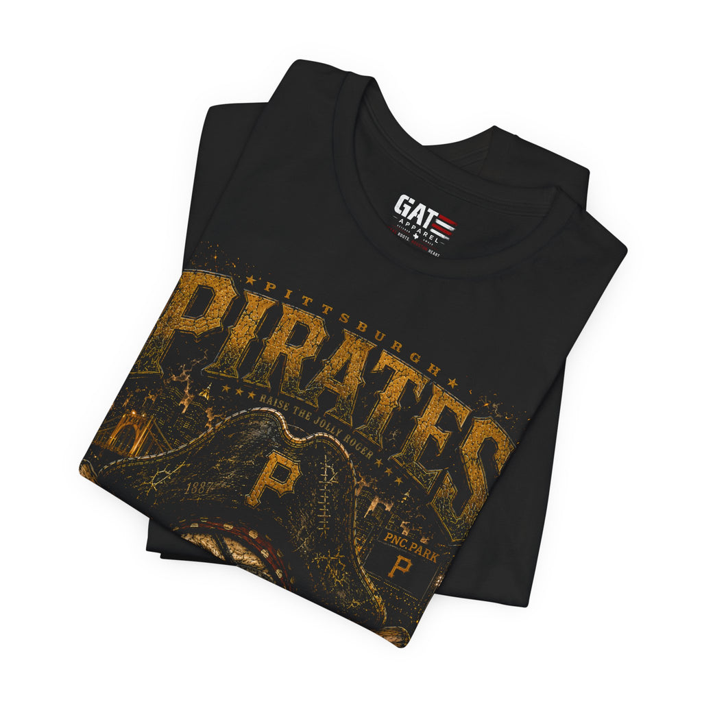 Pittsburg Pirates Skull Baseball Tee — Vintage Pittsburgh Pirates Logo T‑Shirt