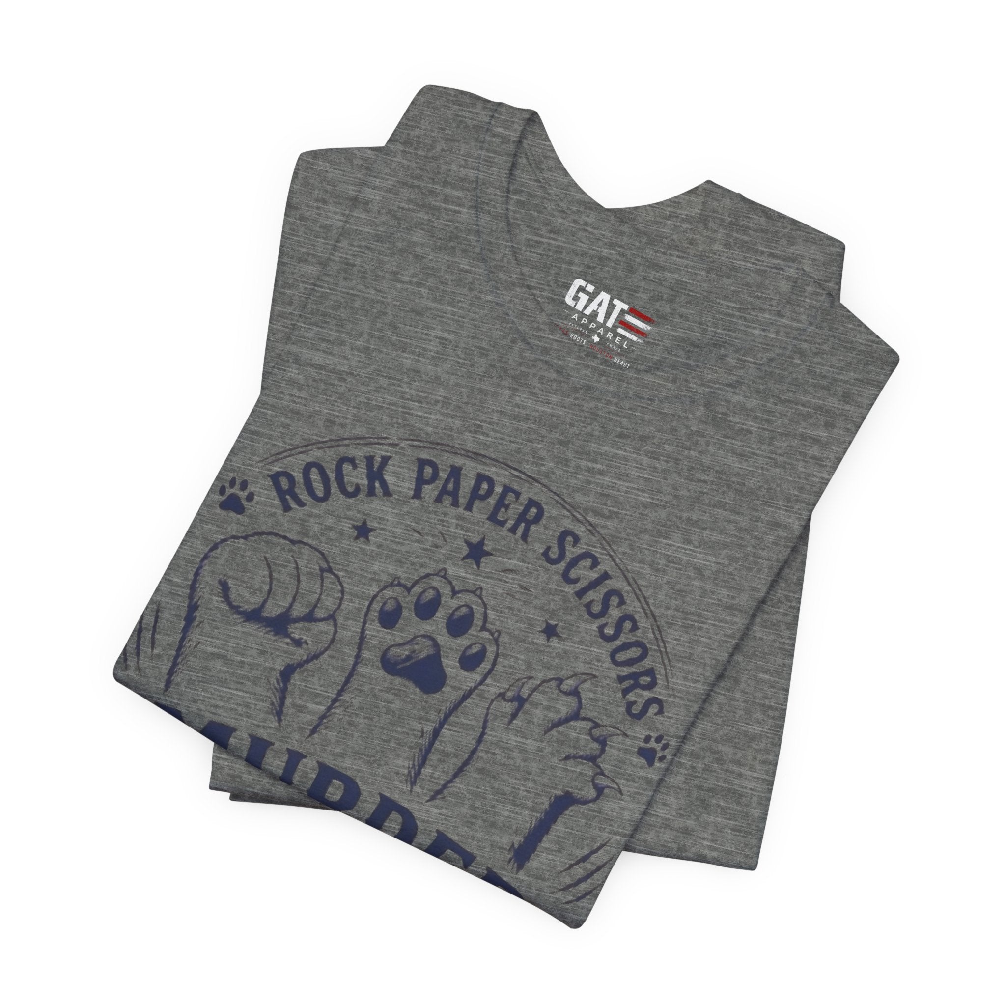 Rock Paper Scissors Murder Mittens Shirt, Funny Cat Lover Tee, Cat Paw Graphic T-Shirt, Cute Cat Mom Gift, Murder Mittens
