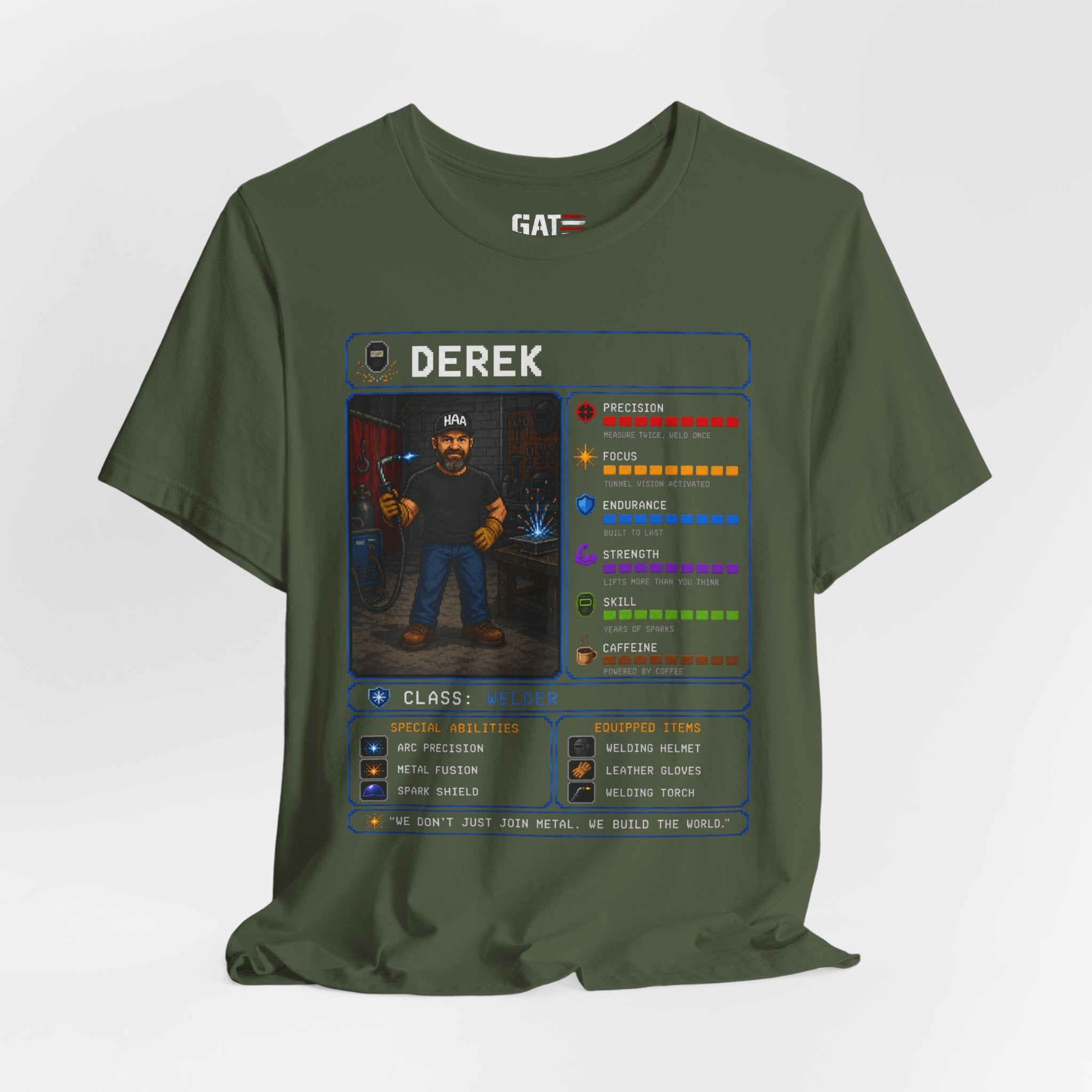 Custom Welder RPG Character Shirt| Personalized Welding Gift