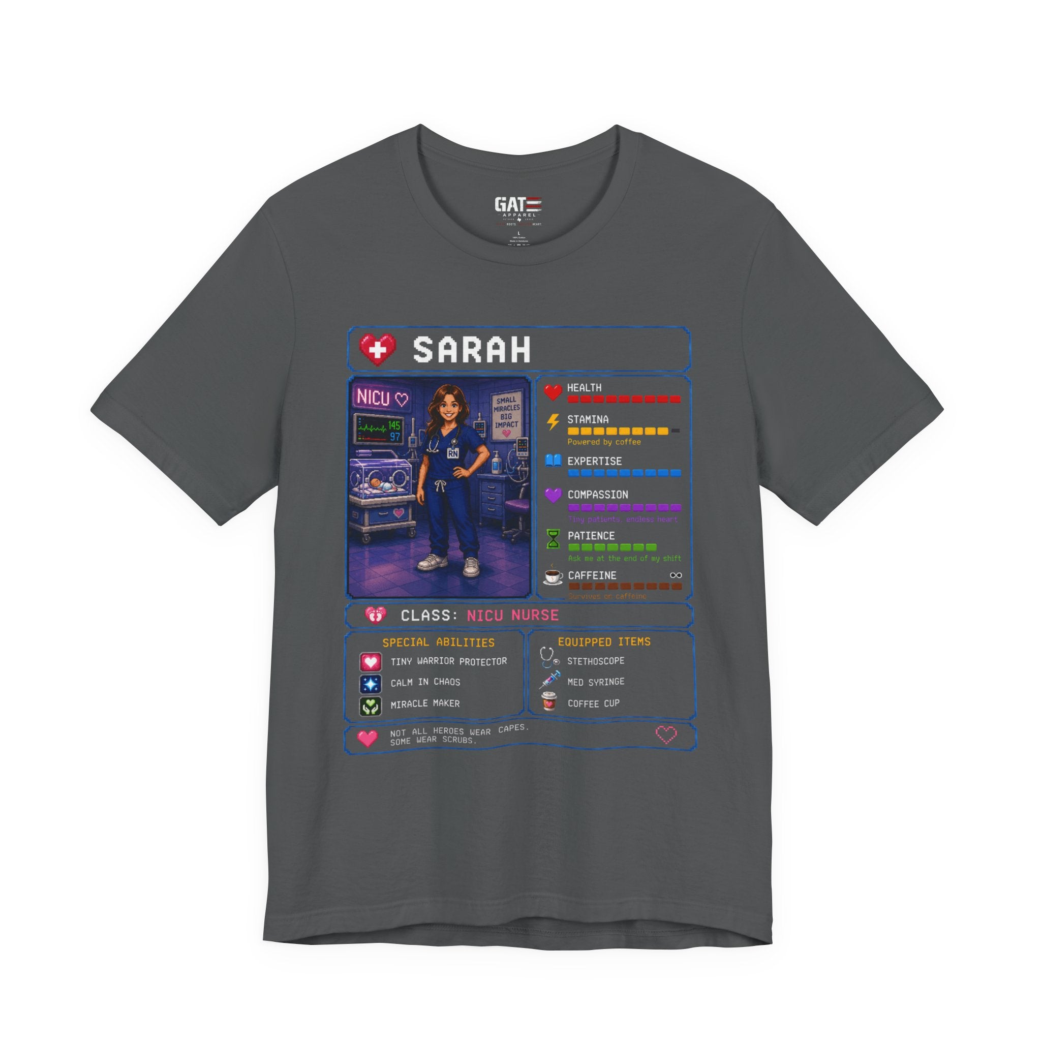 Custom NICU Nurse RPG Character Shirt | Personalized Nurse Gift