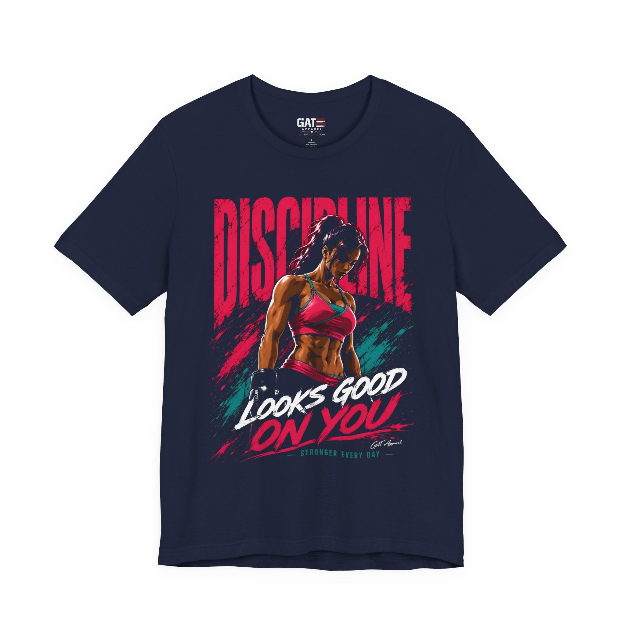 Discipline Looks Good On You Shirt, Women's Gym Shirt, Motivational Workout Tee, Fitness Graphic T Shirt, Cute Gym Apparel, Weightlifting