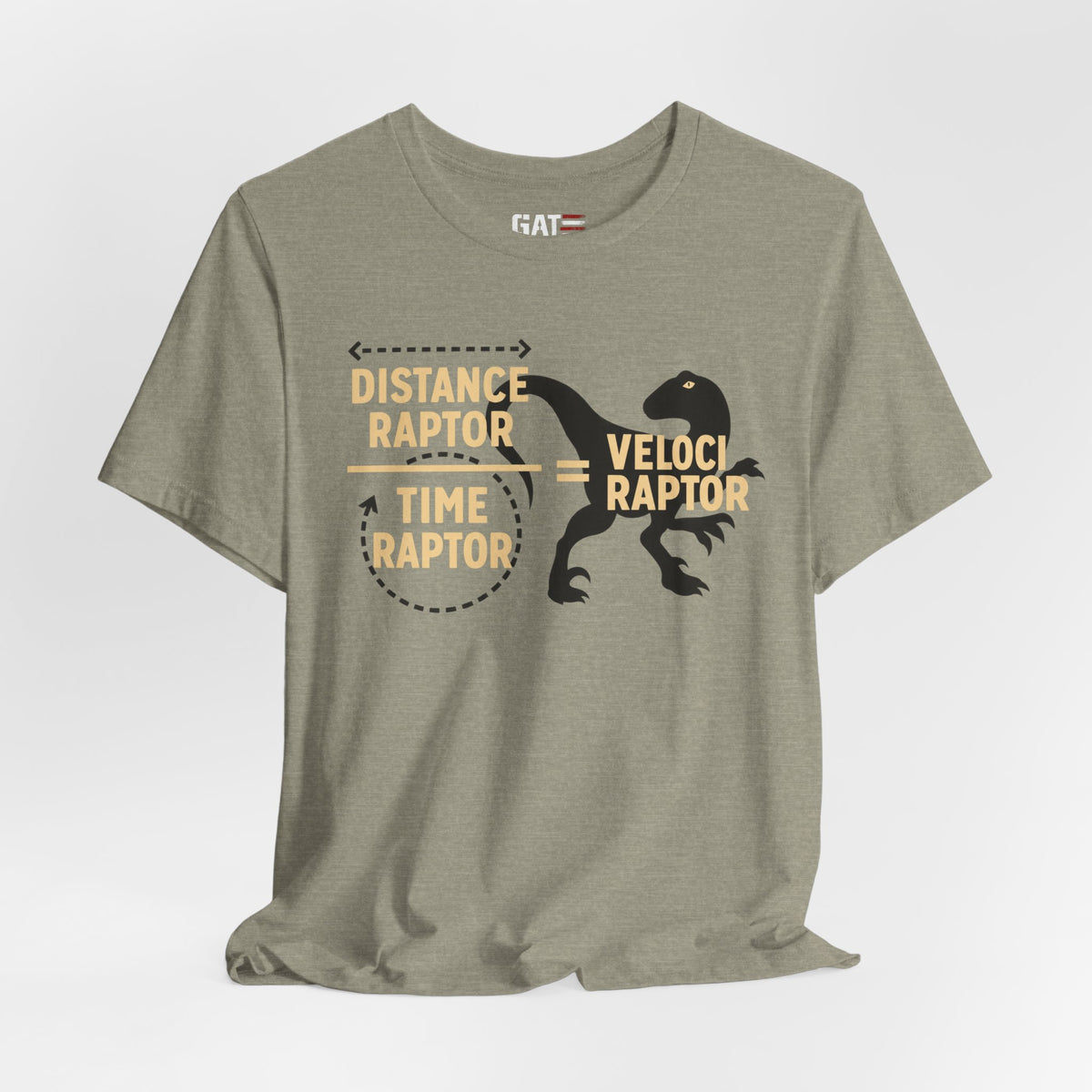 Velociraptor Anatomy Tee — "Distance Raptor / Time Raptor" Dinosaur Graphic Shirt