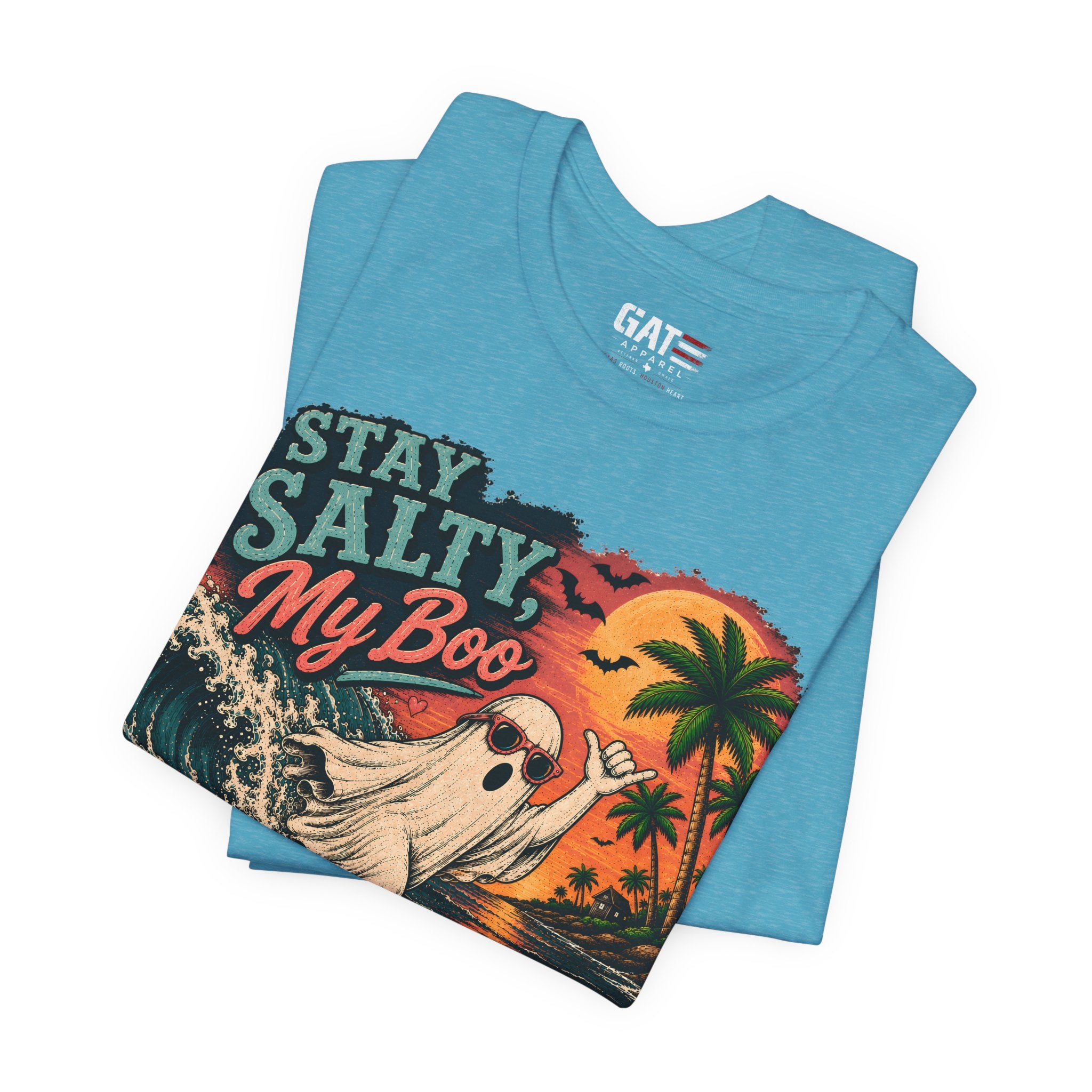 Summerween Shirt, Spooky Beach Shirt, Ghost Beach Tee, Halloween Beach Shirt, Coastal Halloween Tee, Tropical Ghost Shirt
