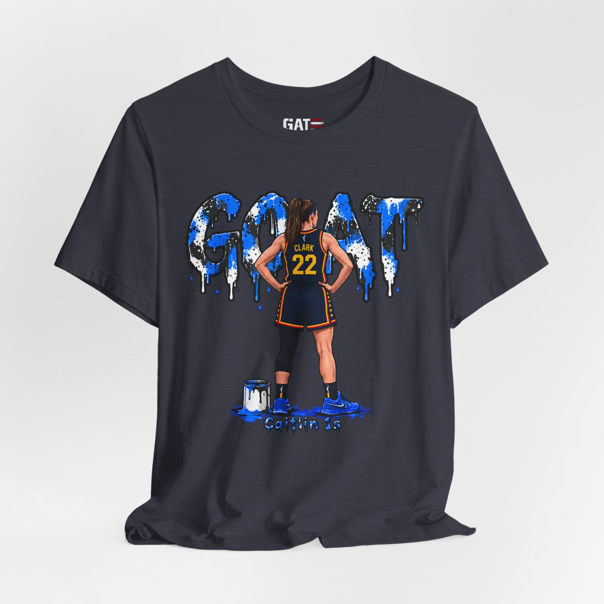 Caitlin Clark Caitlin 1s GOAT Blue Paint Sneaker Shirt
