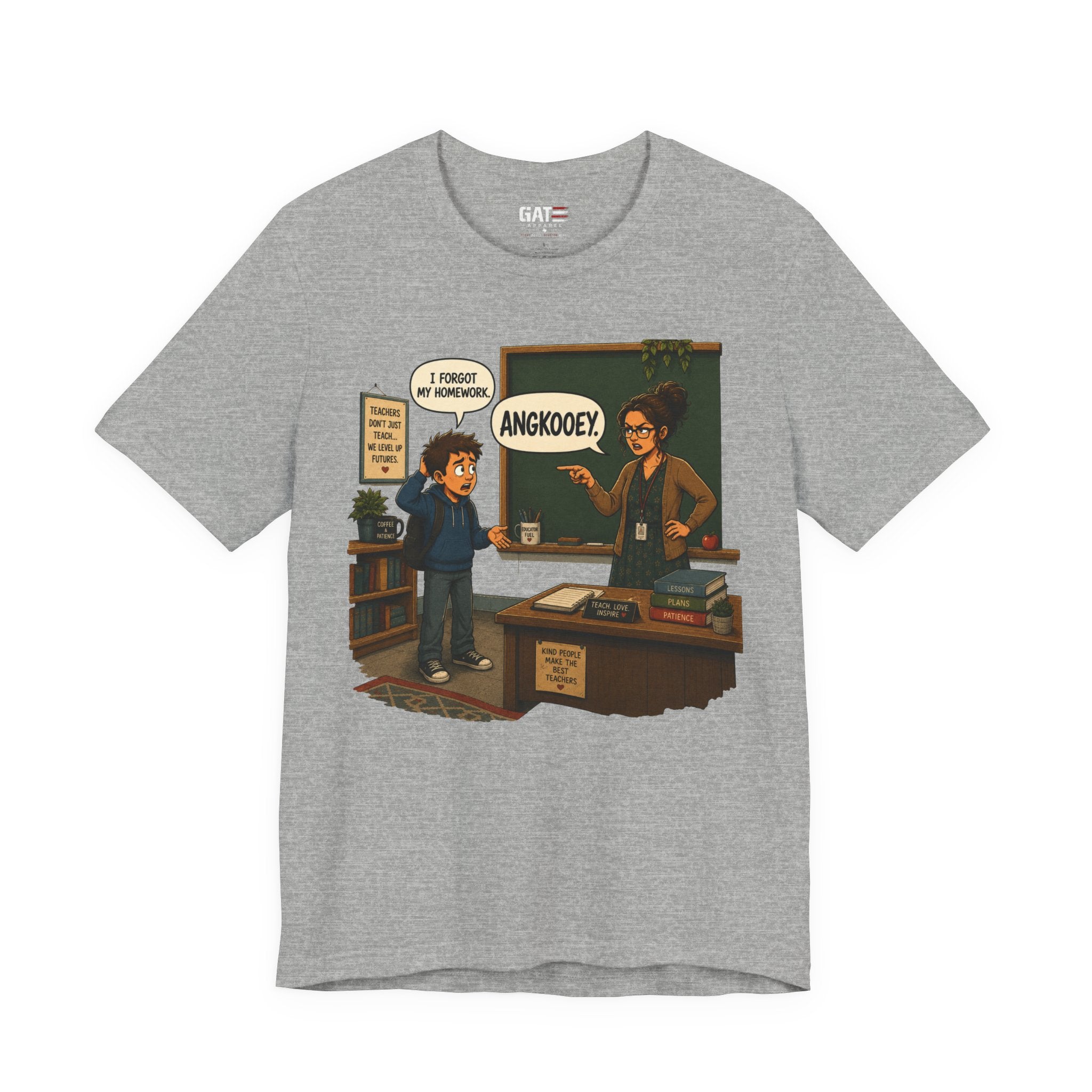From|FromVille|Angkooey|Funny Horror Comedy Tee| Forgot Homework