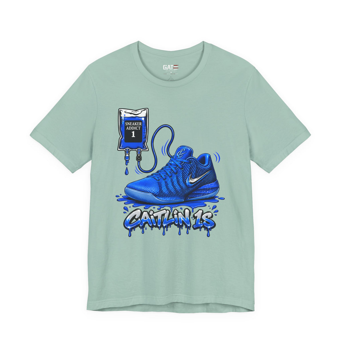 Caitlin Clark Caitlin 1s Addict Blue Sneaker Shirt