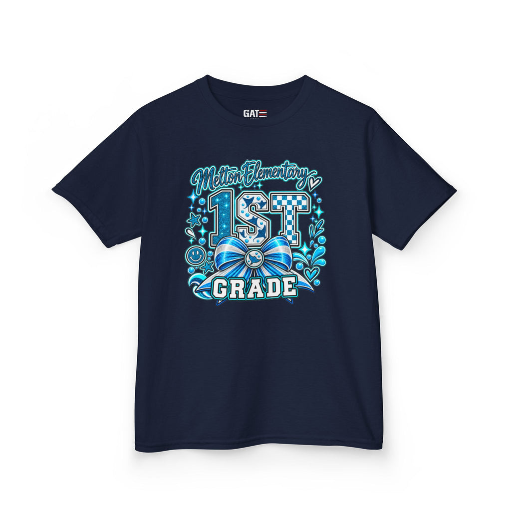 Melton 1st Grade Kids T‑Shirt — Ribbon Design