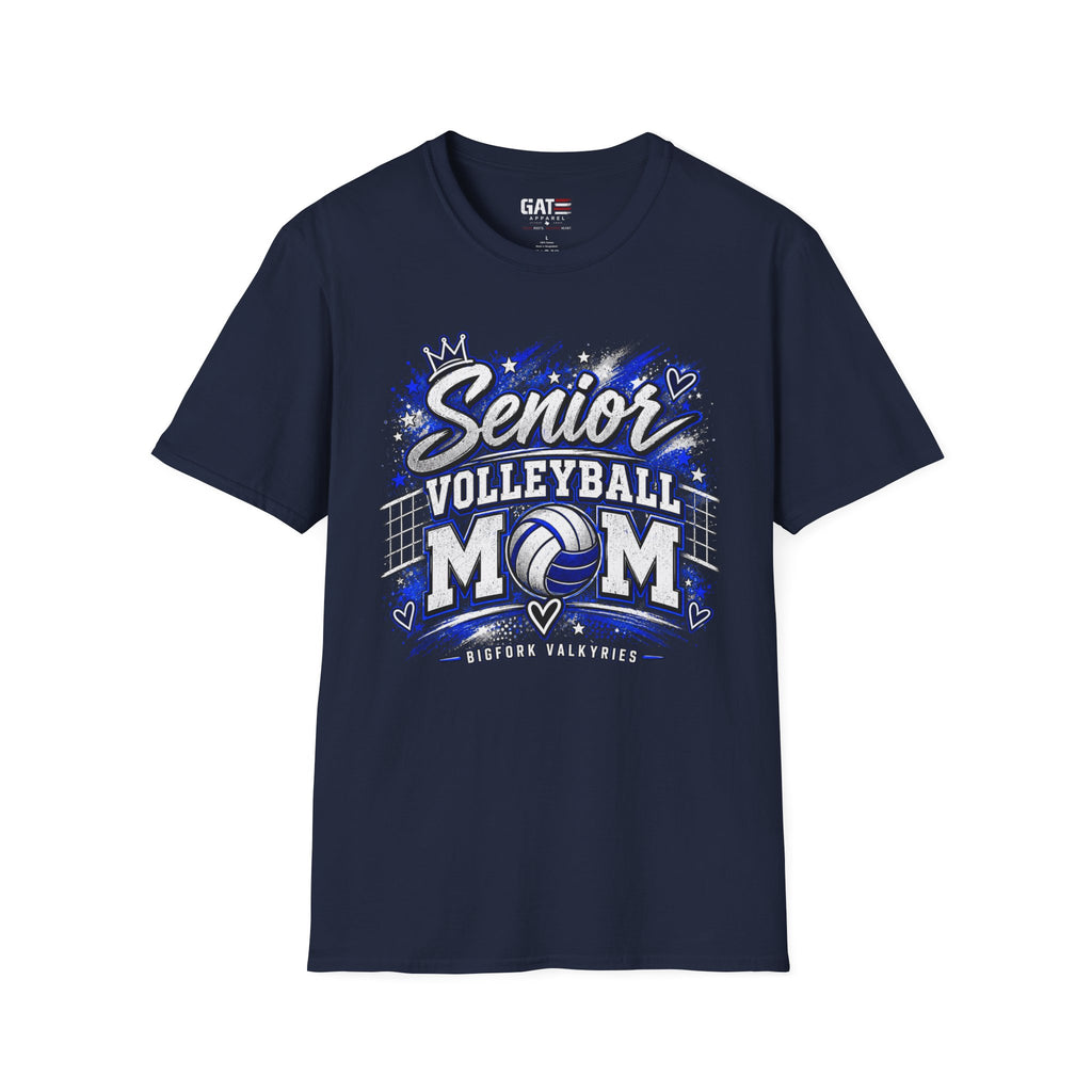 Volleyball Mom Senior Player Photo Tee — Custom Photo Team Name and Number